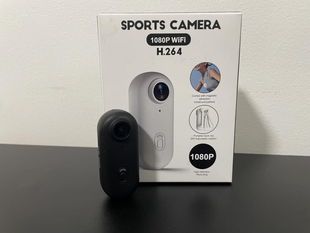 Meoilkolnm body camera 2026 with magnetic mount, 360 rotation clip, and safety cord accessories for hands-free recording